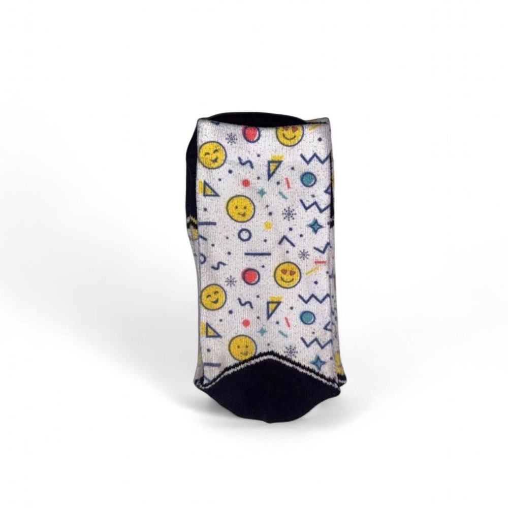 FEAT Sock Co. Emoji Pattern Crew Socks - Kids Large